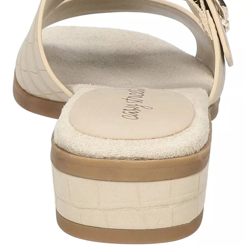 EASY STREET Taupe Viviana Slide Sandals/NIB/8.5M - Picture 3 of 12